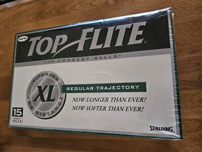Golf Balls New In Box Spaldings Top Flite XL Titanium Regular Trajectory 15ct