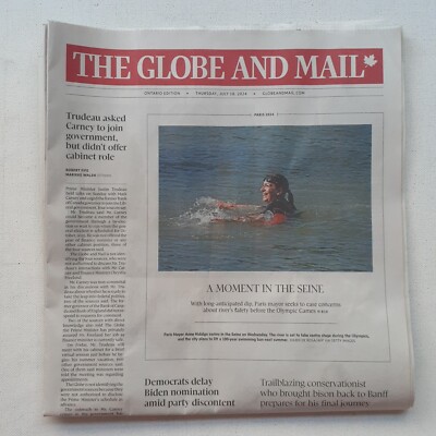 July 18 2024 Globe & Mail Seine Karsten Heuer The Bear Sha'Carri Richardson