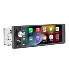 1Din Car Stereo Radio Touch Screen Wireless CarPlay Multimedia MP5 Player BT FM