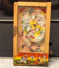 Vintage Miniature Baseball Pinball Game Homerun Baseball 4-1/2" x 2-1/2"