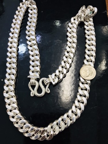 999 FINE silver Handmade Miami Curb 