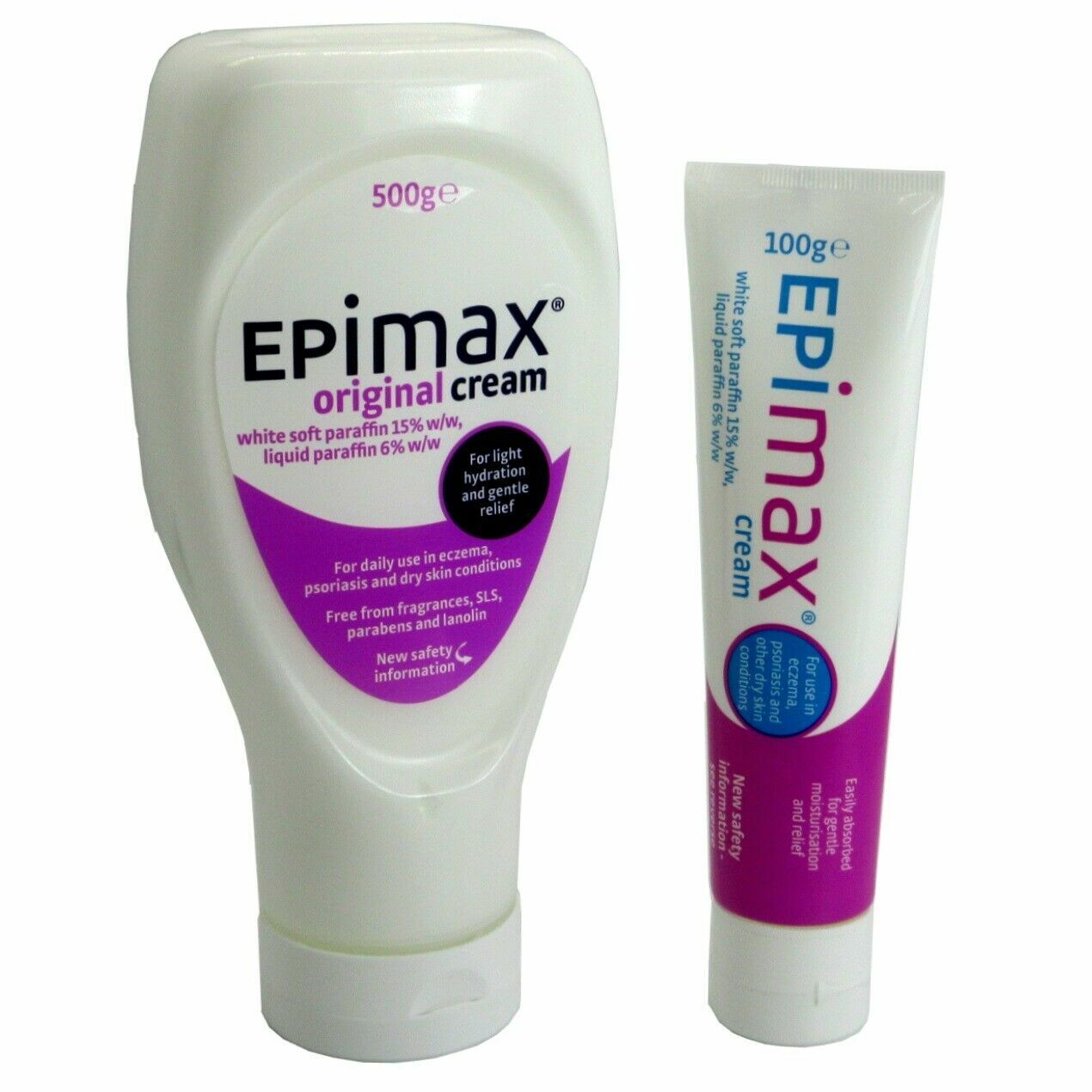 Epimax Cream 500g +100g Tubes (Epaderm) Eczema, Psoriasis, Shower, Soap SLS Free 5055718917039