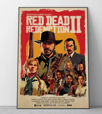 Arthur Morgan Red Dead Redemption2 John Marston Dutch Micah Home Wall Art Poster