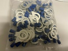 RING TERMINAL 16-14 VINYL INSULATED 1/2 BLUE 100 PK CRIMP CONNECTORS AWG WIRE