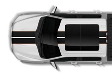Twin Full Stripes Graphics Decal Stickers For Ford F150 Hood Roof Tailgate Kit