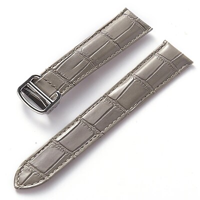 Leather Strap For Cartier Tank Solo, London Editions Folding Clasp Mens Ladies
