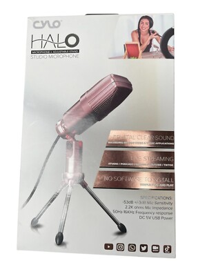 Halo Studio Microphone w/ Adjustable Stand , CY-6478
