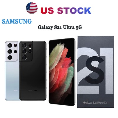 NEW Samsung Galaxy S21 Ultra 5G 12+128GB G988U Factory Unlocked Smartphone 6.8''