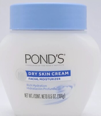 Ponds Dry Skin Cream Facial Moisturizer, Rich Hydration, 6.5 Oz 