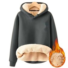 Men's Plain Sweatshirt Pullover Stylish Fleece Lined Jumper Top Casual Hoodie
