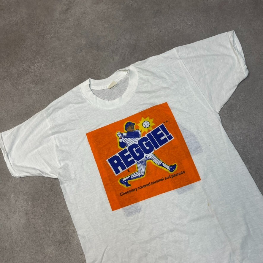 Reggie T-Shirt Mens Chocolate Peanuts Graphic Single Stitch Tee White, Large image 4