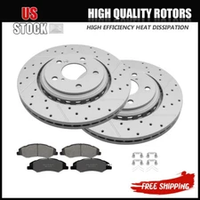 For 2018 - 2023 Honda Odyssey Front Disc Rotors Ceramic Brake Pads Kit