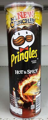 Pringles Hot and Spicy Flavored Potato Chips BURSTING WITH FLAVOUR Snack 110g.