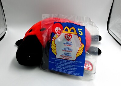 Ty Beanie BUDDY Ladybug ''LUCKY'' (RETIRED 5 MONTHS AFTER INTRODUCED)  # 5 Teenie