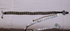 Steve Madden Chain Belt Woven With Multicolor Fabric Between And 12 Inch Chain