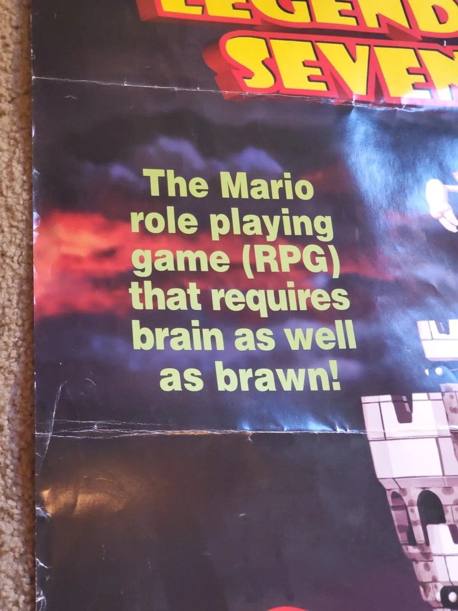 Super Mario RPG Legend of Seven Stars Poster 1996 SNES Nintendo