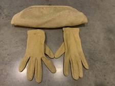 Vintage 1960s Gloves Gold Metallic W/Matching Clutch Very Nice