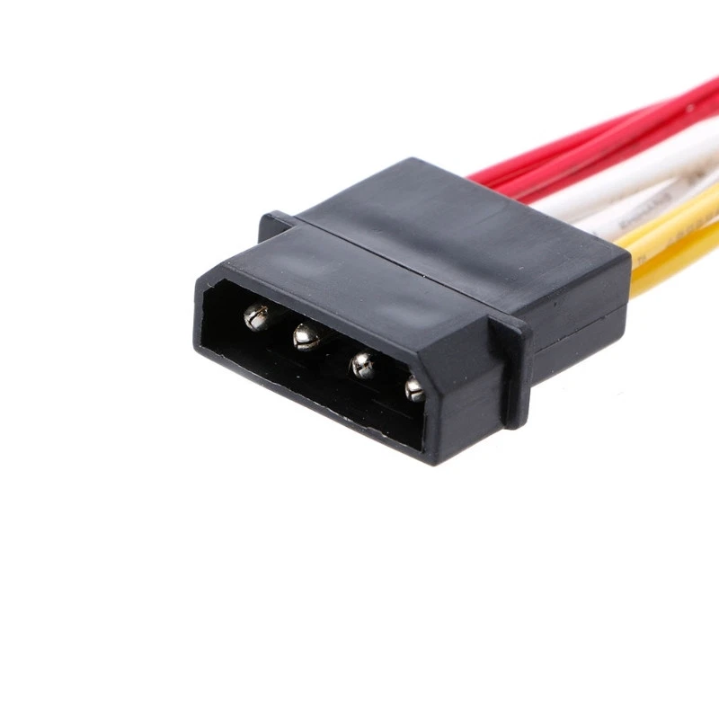 6x3-Pin Fans to Molex D Type 4Pin Y-Splitter Power Cable 12v/7v/5v 22awg 30cm - Image 2 of 4