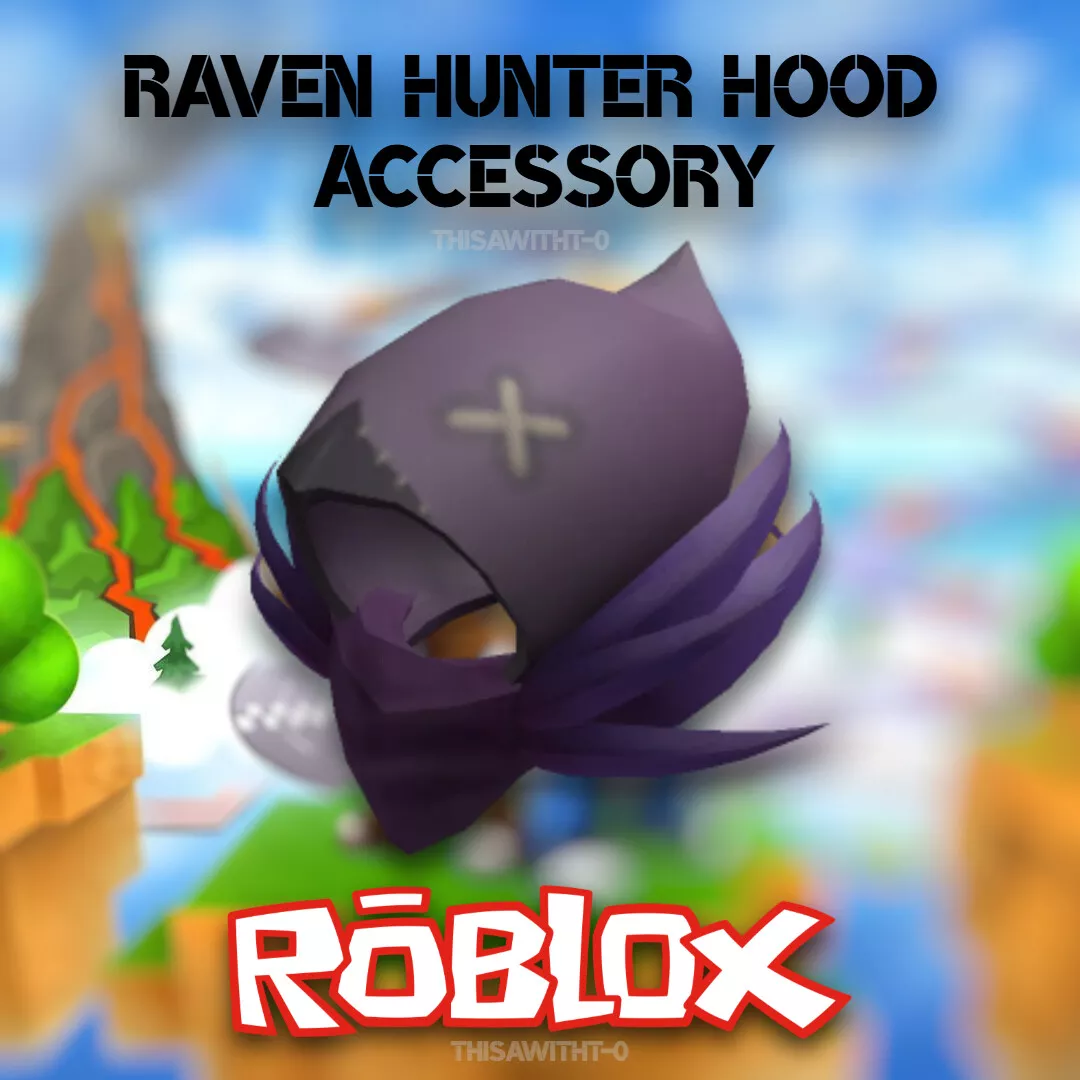 Raven Hunter Hood Accessory ROBLOX, FAST DELIVERY, REGION FREE