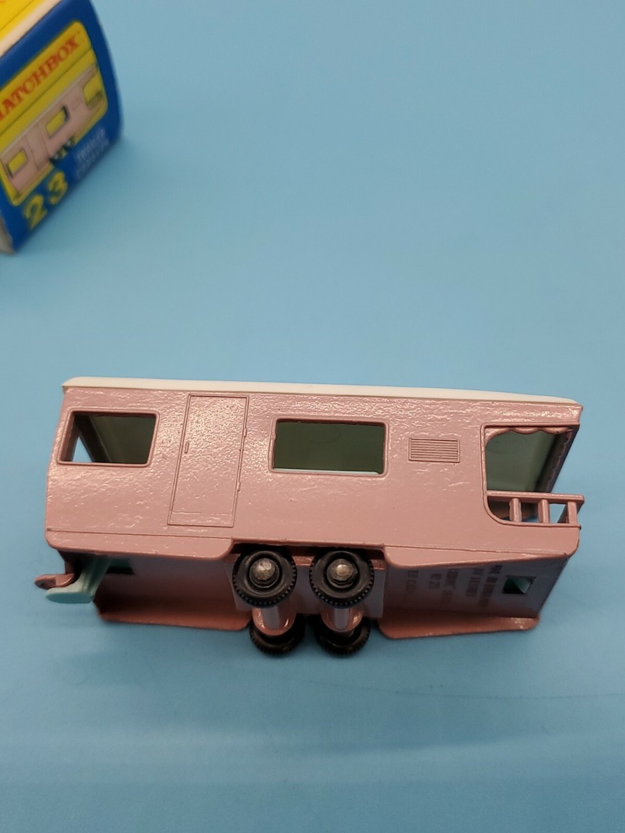 Matchbox Lesney 23d Trailer Caravan With White Roof - 1:64 Scale