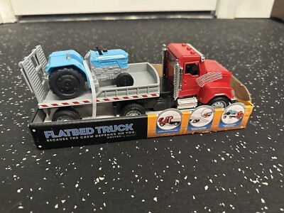 Driven by Battat Flatbed Truck Red Cab Lights Sound Tractor Tough Rigs-Free Ship