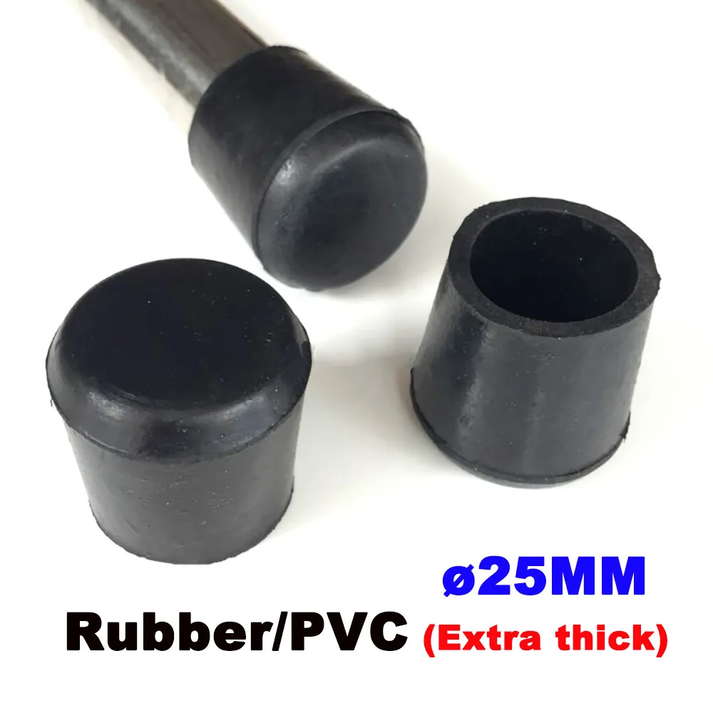 25mm Steel Tube Cap Round Table and Chair Leg Cover Rubber PVC Sheathing