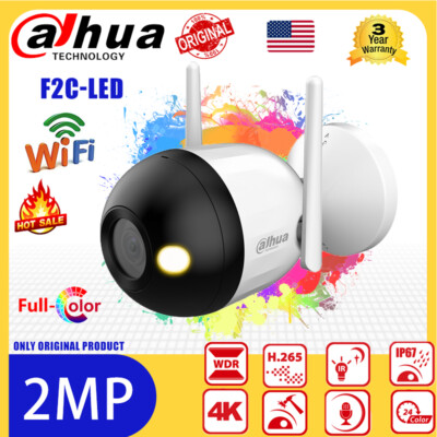 Dahua 2MP Full-color Fixed-focal Wi-Fi Bullet Network Camera F2C-LED MIC WDR