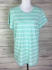 Time and Tru Woman Striped Slub Crew Neck Short Sleeve Knit Top Size XXL 20 