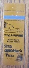 GODFATHER'S PIZZA MATCHBOOK COVER: NE CO IA NC WI KS NM SD MN WY AR KY TN AZ MT