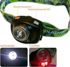 torcia da testa accensione sensore di movimento pesca surfcasting carpfishing