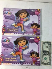 Lot of 2 Anagram Super Shape Foil Balloon - Dora the Explorer 21" x 32"