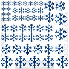 Snowflakes Falling Christmas Holiday Vinyl Wall Decal Quote Set Of 50
