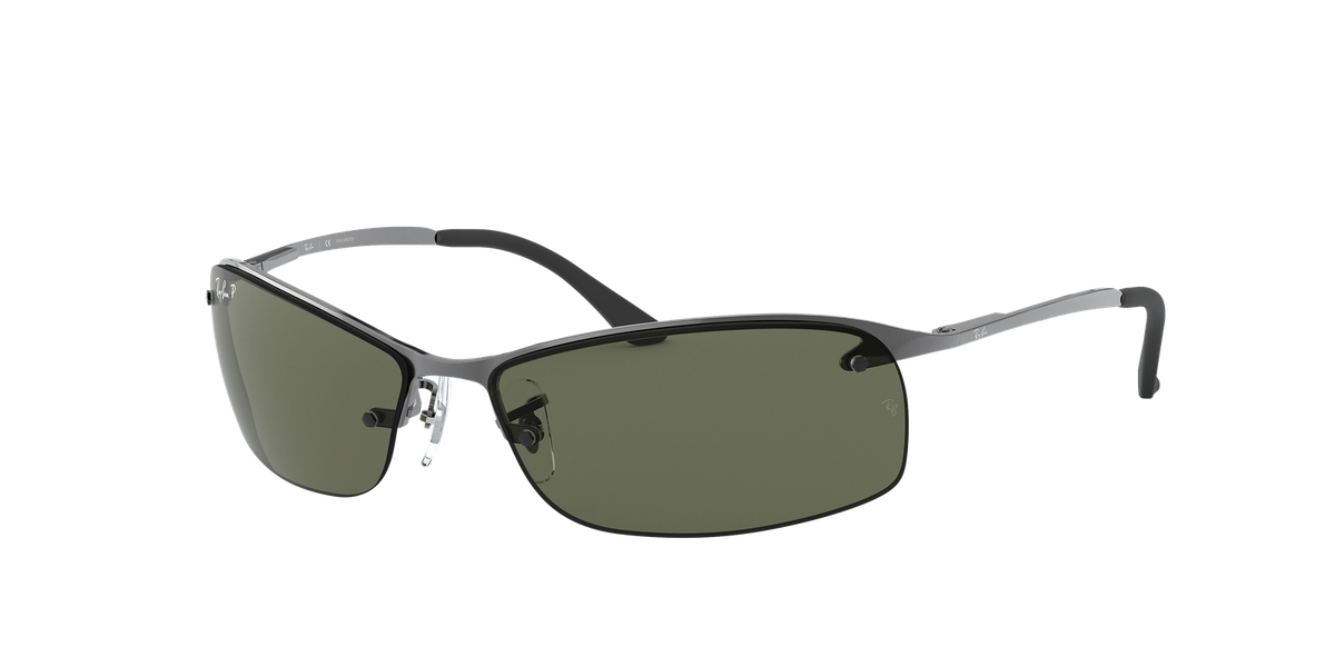 Ray-Ban RB3183 Gunmetal/G-15 Green Polarized 63mm Sunglasses