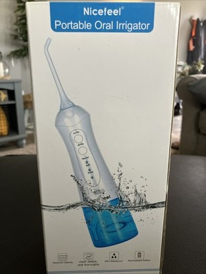 Nicefeel Wireless Portable Water Flosser Oral Irrigator with 4 Tips  (5)