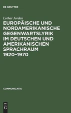 Lothar Jordan Europäische und nordamerikanische Gegenwartslyrik im de (Hardback)