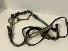 Rare Vintage Sliester Snaffle Horse Bit And Bridle Engraved Straps