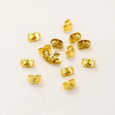 50pcs 5mm 14K Gold Earring Backs Replacement Ear Locking for Stud Earrings