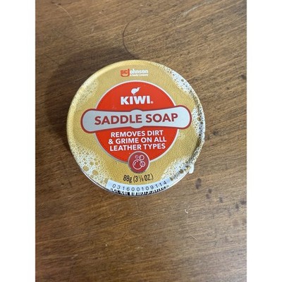 Kiwi SC Johnson Saddle Soap 3 1/8oz Paste Leather Cleaner Conditioner Polish