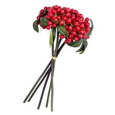 11" Artificial Red Berry Decorative Floral Bundle