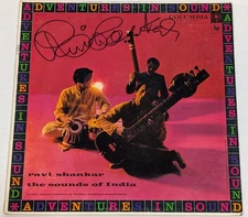 Ravi Shankar The Sounds Of India Columbia 1958 SIGNED AUTOGRAPHED vinyl LP