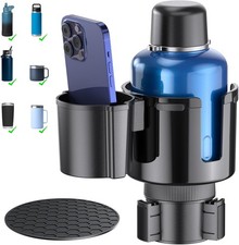 2-in-1 Car Cup Holder Expander Upgraded Adapter Phone Holder Adjustable Base