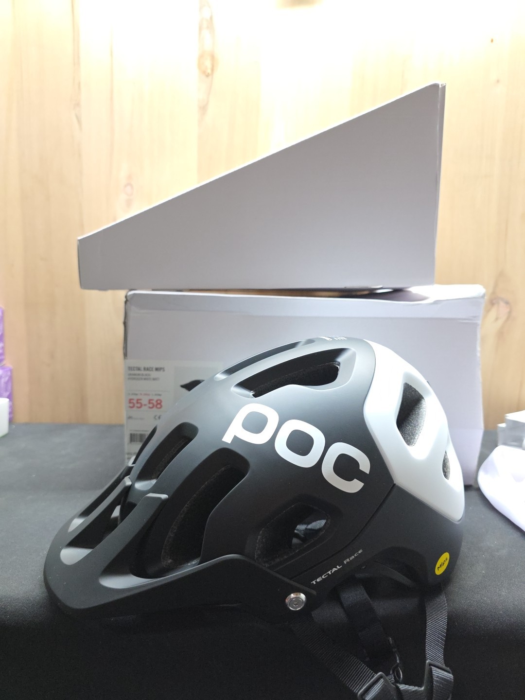 POC Tectal Race MIPS Uranio Negro/Hidrógeno Blanco Mate Medio -Totalmente Funcional