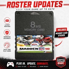 Madden 10 Roster Updates PlayStation 2 PS2 Memory Card 100 Completed Save