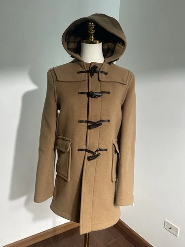 Gloverall Original Collection Camel Duffle Coat Wool Toggle Made England - product listing photo