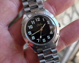ANCIENNE MONTRE AMBRE AUTOMATIQUE ETA 2804 2 VINTAGE RARE SWISS WATCH