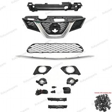 11PC For Rogue 2014-2016 Upper Grille Lower Mesh Chrome Molding Trim Fog lights