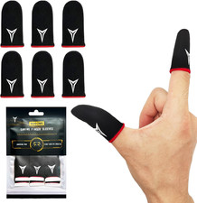 6 Pack Mobile Phone Gaming Finger Sleeves, Finger Sleeves Compatible with All...