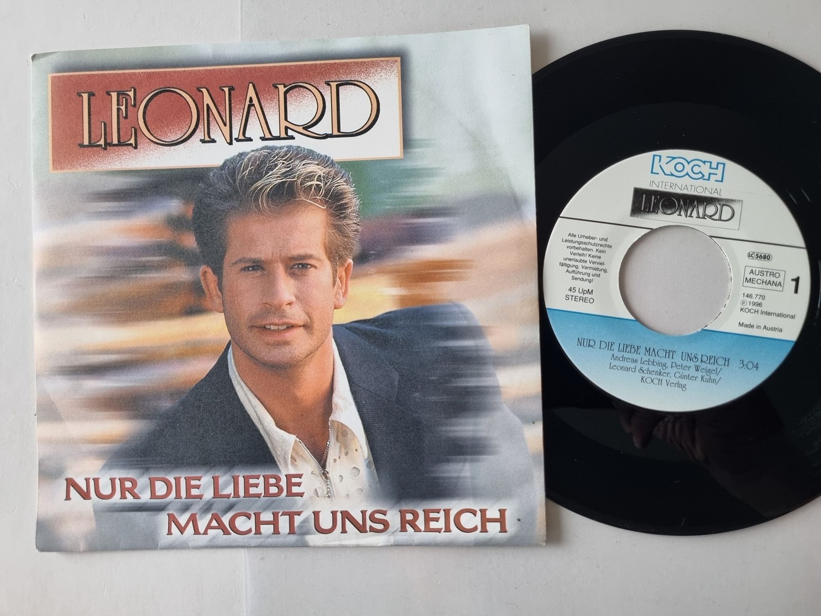 Leonard - Nur Die Liebe Macht Uns Reich 7'' Vinyl Austria