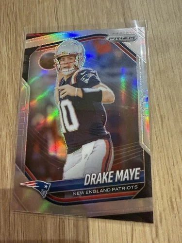 2025 Panini Prizm Drake Maye Silver Prizm #165 Patriots