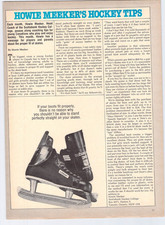 Vtg 1980 Howie Meeker Bauer Skates Proper Fit Tips Scotiabank Hockey News Ad